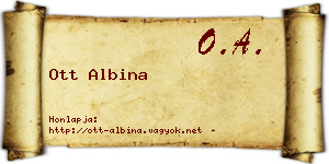 Ott Albina névjegykártya